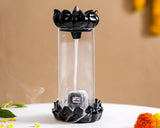 Divine Ceramic Shivling Backflow Smoke Fountain, Shiva Incense Burner with 10 Fragrant Cones for Meditation & Peaceful Home Decor