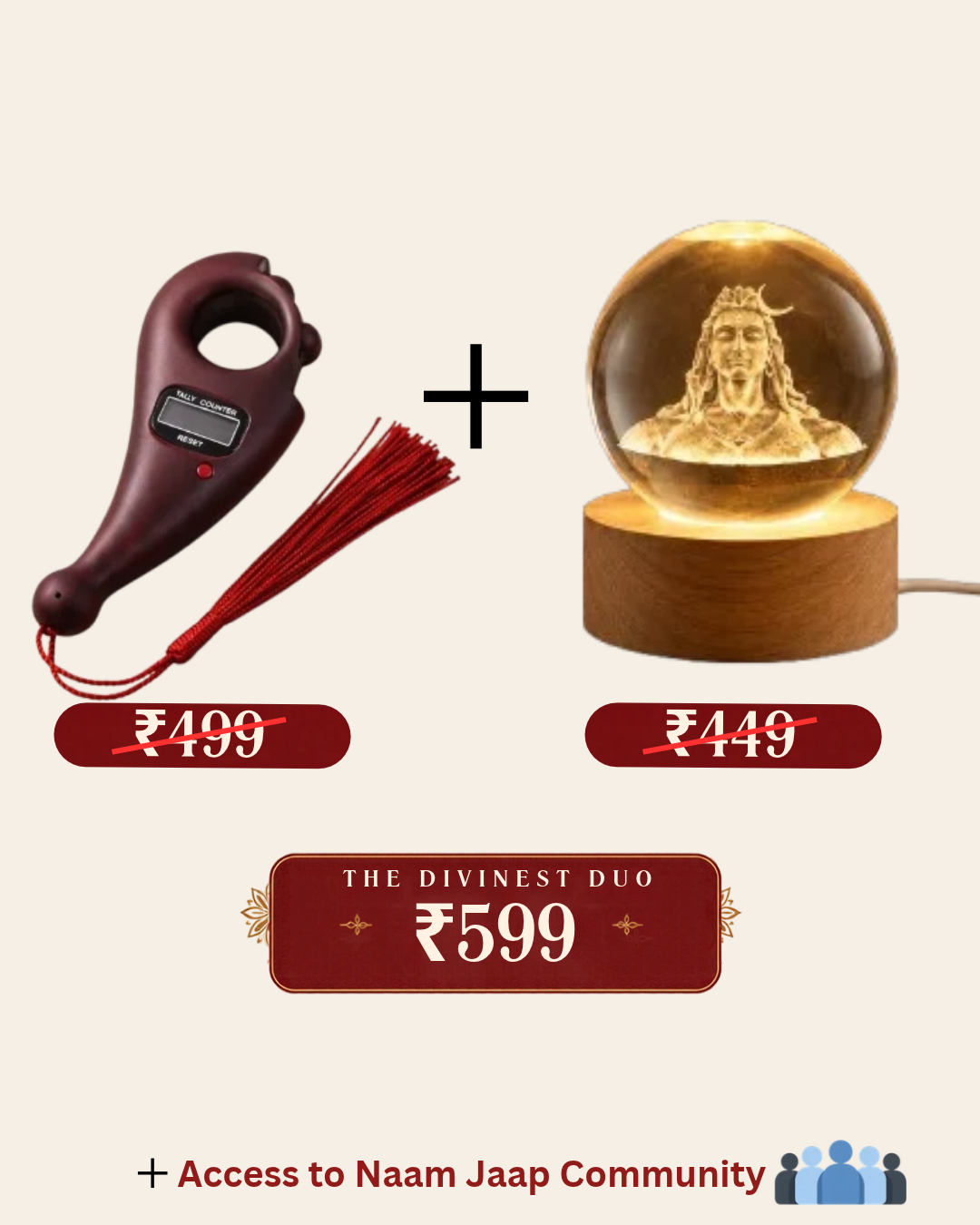 Divinest Naam Jaap Mala + Adiyogi Lamp