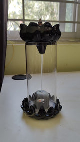 Divine Ceramic Shivling Backflow Smoke Fountain, Shiva Incense Burner with 10 Fragrant Cones for Meditation & Peaceful Home Decor